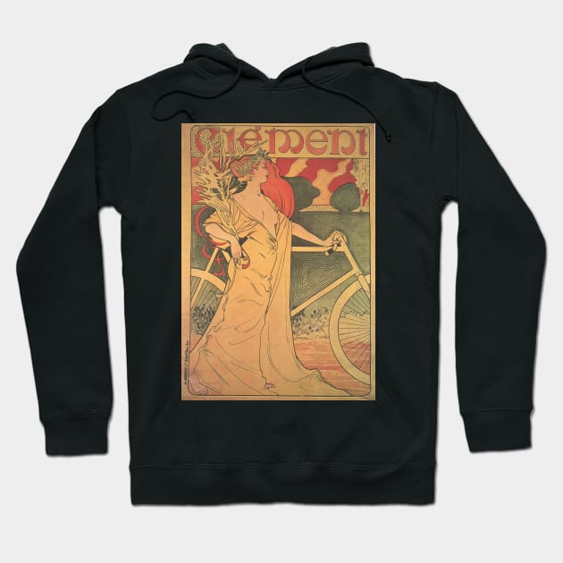 Cycles Clément - Vintage Bicycle Poster from 1900 Hoodie by coolville